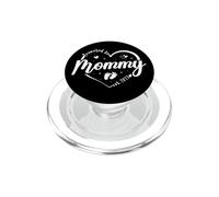 Promocionado a Mommy EST 2027 Pronto to be New Mom Finally Heart PopSockets PopGrip para MagSafe