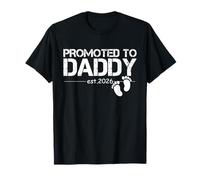 Promocionado a papá EST 2026 Nuevo papá 2026 Bebé Niño Niña Daddy Camiseta