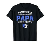 Promocionado a Papa EST 2027 Día del Padre Nuevo Papá Camiseta