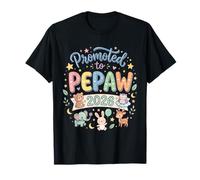 Promocionado a Pepaw EST 2026 Pronto to Be New Grandpa Granddad 4 Camiseta