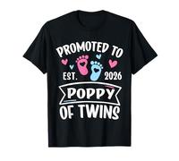 Promocionado a Poppy of Twins EST 2026 Revelación de género del bebé Camiseta