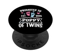 Promocionado a Poppy of Twins EST 2026 Revelación de género del bebé PopSockets PopGrip Adhesivo