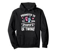 Promocionado a Poppy of Twins EST 2026 Revelación de género del bebé Sudadera con Capucha