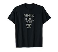 Promocionado a tío EST. 2026 con gráfico Baby Feet Camiseta