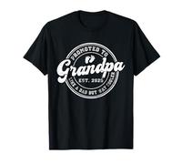 Promocionado al abuelo Est 2025 Nuevo abuelo Día del Padre Vintage Camiseta