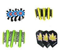 Promohobby Pack 4 Juegos de 3 Aletas Ruthless Alargada para Dardos Colores aleatorios