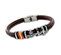 Promojoya Pulsera Hombres Eres Heroe del Ejercito del Aire Favorito Plata y Cuero