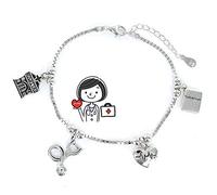 Promojoya Pulsera Plata Eres Lo Mas Doctora con Colgantes