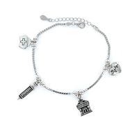 Promojoya Pulsera Plata Eres lo mas Enfermera con Colgantes