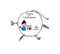 Promojoya Pulsera Plata Eres lo Mas FISIOTERAPEUTA con Colgantes