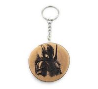 Promotech Guerra de las Estrellas Personaje Grabado Láser Pieza Única Llavero de Madera (Boba Fett), madera, W5L5
