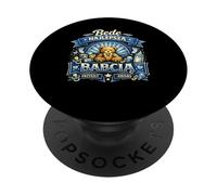 Promoted Babcia Awans Polish Grandma Baby Boy Reveal Blue PopSockets PopGrip Adhesivo