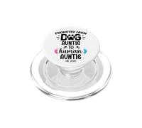 Promoted from Dog Auntie to Human Auntie 2026 1st Time Aunt PopSockets PopGrip para MagSafe