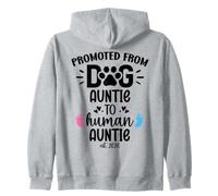 Promoted from Dog Auntie to Human Auntie 2026 1st Time Aunt Sudadera con Capucha