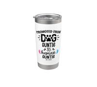 Promoted From Dog Auntie to Human Auntie 2026 1st Time Aunt Vaso térmico de acero inoxidable de doble pared