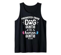 Promoted from Dog Auntie to Human Auntie EST. 2026 New Aunt Camiseta sin Mangas