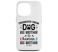 Promoted from Dog Big Brother Human Brother EST 2026 Big Bro Carcasa para iPhone 13 Pro