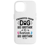 Promoted from Dog Big Brother Human Brother EST 2026 Big Bro Carcasa para iPhone 14