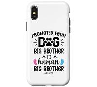 Promoted from Dog Big Brother Human Brother EST 2026 Big Bro Carcasa para iPhone X/XS