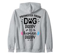 Promoted from Dog Daddy to Human Daddy EST 2026 Human Dad Sudadera con Capucha