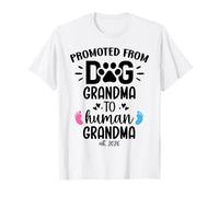 Promoted from Dog Grandma to Human Grandma EST 2026 New Nana Camiseta