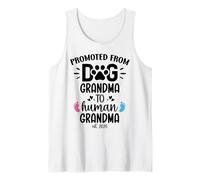 Promoted from Dog Grandma to Human Grandma EST 2026 New Nana Camiseta sin Mangas