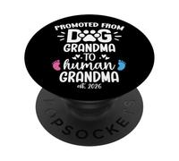 Promoted from Dog Grandma to Human Grandma EST 2026 New Nana PopSockets PopGrip Adhesivo