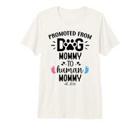 Promoted from Dog Mommy to Human Mommy EST 2026 1st Time Mom Camiseta Premium