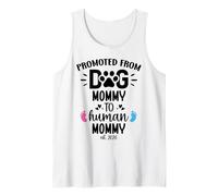 Promoted from Dog Mommy to Human Mommy EST 2026 1st Time Mom Camiseta sin Mangas
