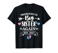 Promoted to Big Sister Again EST 2027 Soon To Be Big Sister Camiseta