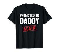 Promoted to Daddy Again Stamp Father's Day Baby Announcement Camiseta