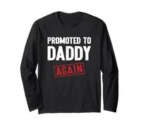 Promoted to Daddy Again Stamp Father's Day Baby Announcement Manga Larga