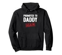 Promoted to Daddy Again Stamp Father's Day Baby Announcement Sudadera con Capucha