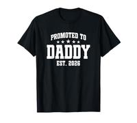 Promoted to Daddy EST. 2026 Father's Day Baby Announcement Camiseta