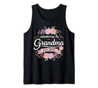 Promoted to Grandma Est 2025 Floral New Grandma Cute Design Camiseta sin Mangas