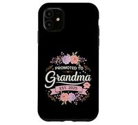 Promoted to Grandma Est 2025 Floral New Grandma Cute Design Carcasa para iPhone 11