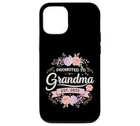Promoted to Grandma Est 2025 Floral New Grandma Cute Design Carcasa para iPhone 12/12 Pro