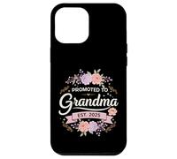 Promoted to Grandma Est 2025 Floral New Grandma Cute Design Carcasa para iPhone 12 Pro Max