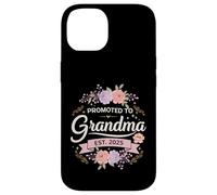 Promoted to Grandma Est 2025 Floral New Grandma Cute Design Carcasa para iPhone 14