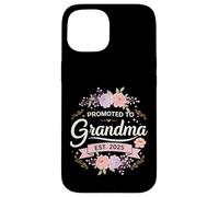 Promoted to Grandma Est 2025 Floral New Grandma Cute Design Carcasa para iPhone 15