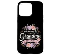 Promoted to Grandma Est 2025 Floral New Grandma Cute Design Carcasa para iPhone 15 Pro Max