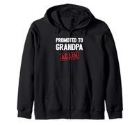 Promoted to Grandpa Again Grandparents Baby Announcement Sudadera con Capucha