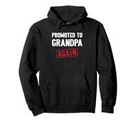 Promoted to Grandpa Again Grandparents Baby Announcement Sudadera con Capucha