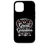 Promoted to Great Grandma Est. 2025 Pregnancy Reveal Carcasa para iPhone 12/12 Pro