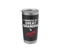 Promoted To Great Grandpa Again 2026 Great Grandpa To Be Vaso térmico de acero inoxidable de doble pared