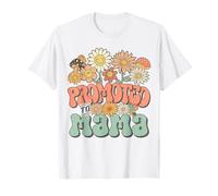 Promoted To Mama Expecting Baby Pregnancy Groovy Wildflower Camiseta