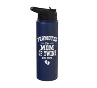 Promoted to Mom of Twins 2026 Expecting Mother Stainless Steel Insulated Water Bottle