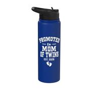 Promoted to Mom of Twins 2026 Expecting Mother Stainless Steel Insulated Water Bottle