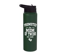 Promoted to Mom of Twins 2026 Expecting Mother Stainless Steel Insulated Water Bottle