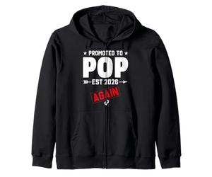 Promoted To Pop Again 2026 Baby Announcement New Grandparent Sudadera con Capucha